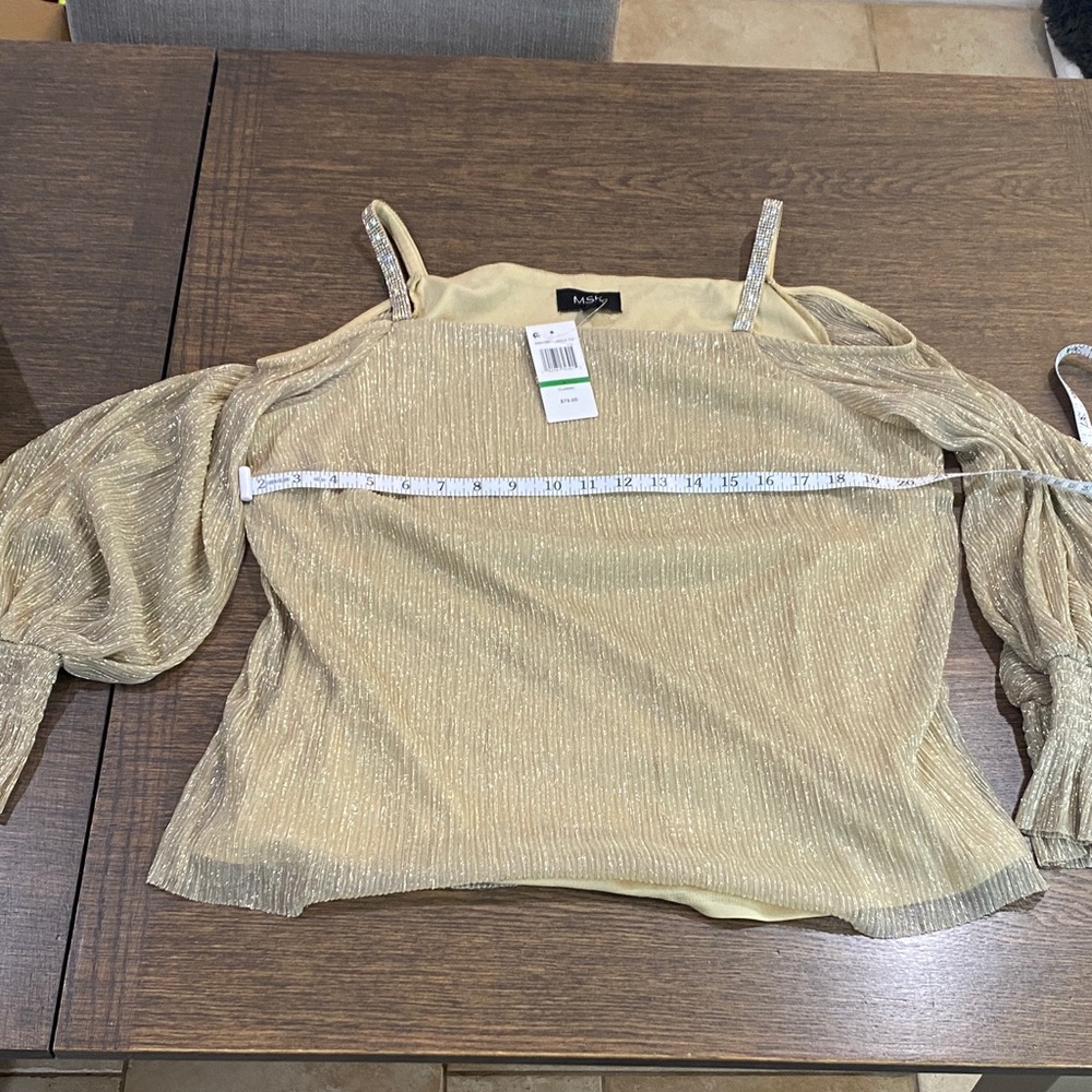 MSK Gold Shimmer Blouse